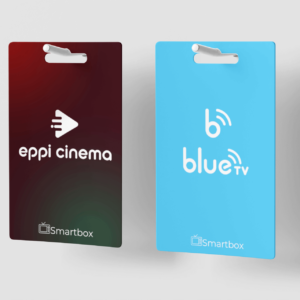 Gift card BLUE TV + EPPI CINEMA para recarga dos aplicativos BLUE TV e EPPI CINEMA oferecido pela Smartbox