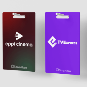 Gift card TV EXPRESS + EPPI CINEMA para recarga dos aplicativos TV EXPRESS e EPPI CINEMA oferecido pela Smartbox