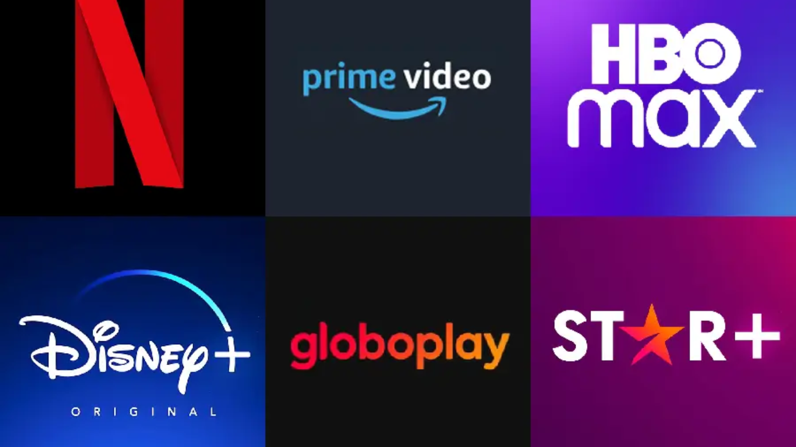 Tabela com preços de serviços de streaming como Netflix, Prime Video e outros